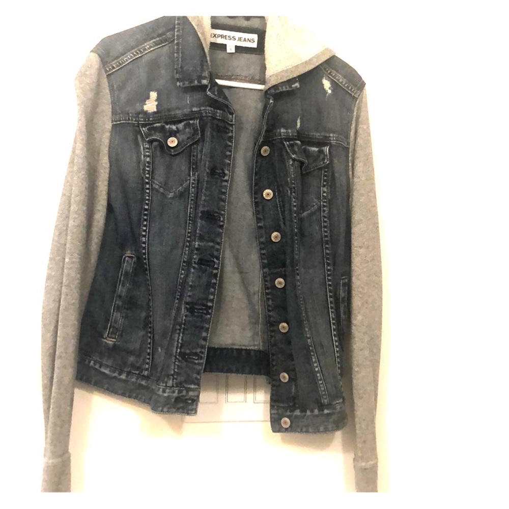 Express, hoodie,Jean sweater jacket, worn twice